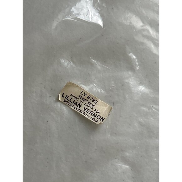 Vintage Lillian Vernon 100% Wool Teddy Bear W/ Red Scarf & Hat Set Shang… - Picture 7 of 9